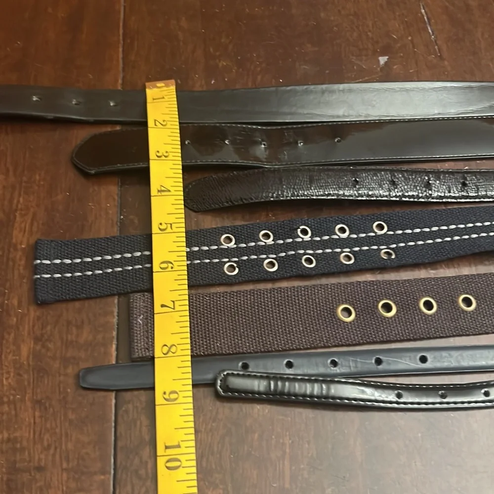Bundle of 5 Black Belts. Plus one blue one brown